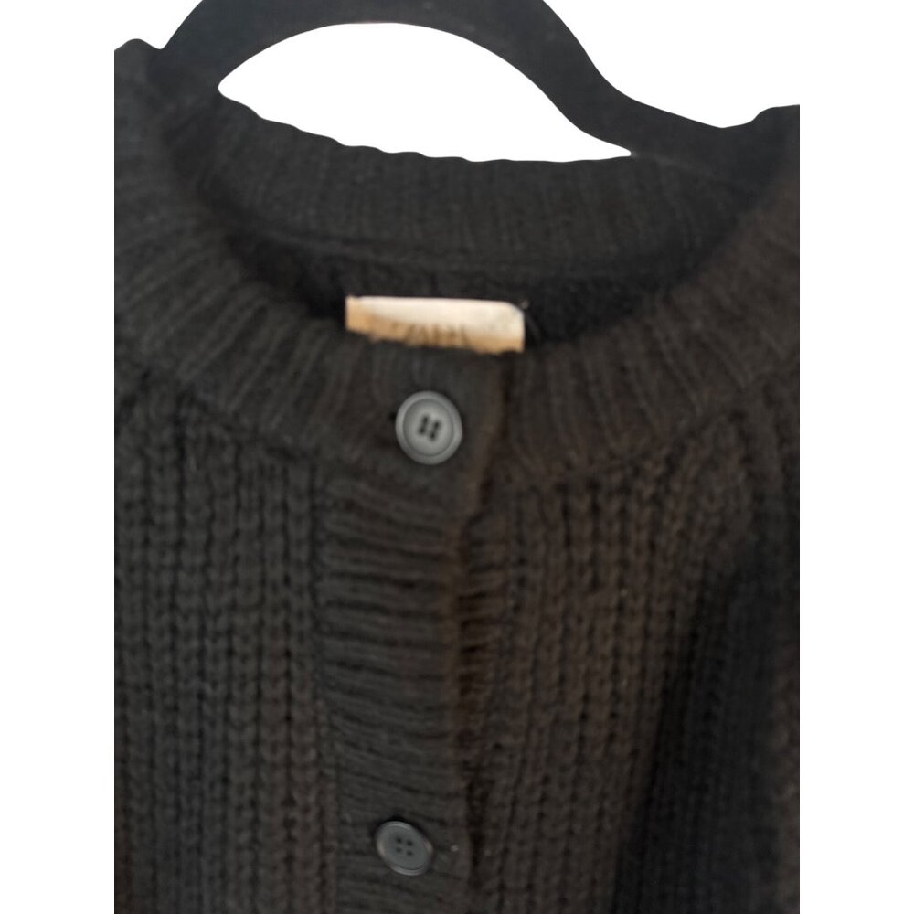 ZARA Kids Black Knit Cardigan Rhinestone Embellished Sleeves 13-14 Years NWT - Picture 5 of 16